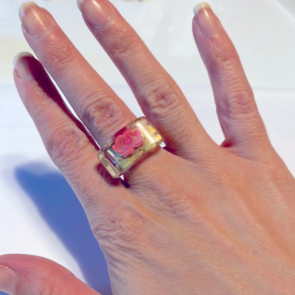 Plastic Rose Ring